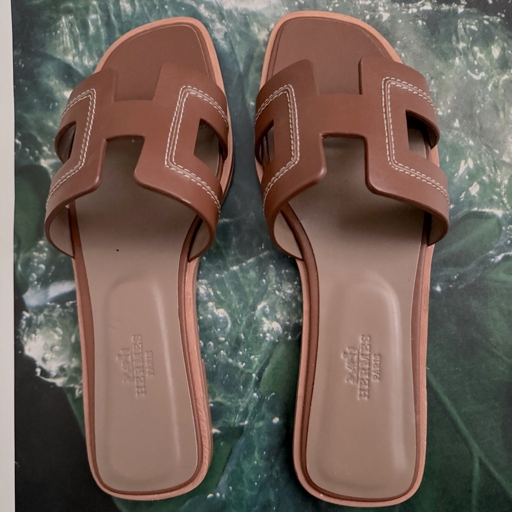 Brown Slide Sandals